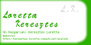 loretta keresztes business card